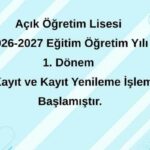 Açık Öğretim Lisesine Yeni Kayıtlar Başladı, Başvuru Yeri ve Şartları, Kimler Açık Liseye Kayıt Yaptırabilir?