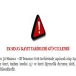 Ek Sınav Başvuruları Başladı, Son Gün 8 Temmuz