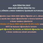 AÖL 2024-1. Dönem Sınavları için e-Sınav Randevu işlemleri başladı, peki kimler randevu alacak, randevu alma tarihleri ne zaman?