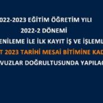 Açık Öğretim Lisesi 2022 – 2. Dönem Kayıt Yenileme ve İlk Kayıt İşlemleri Başladı, Son Gün 20 Mart 2023
